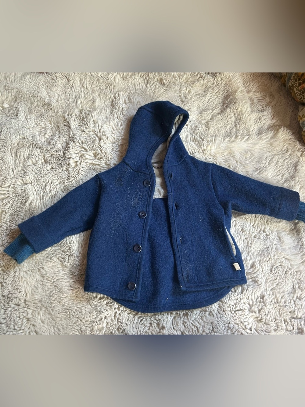 Disana boiled wool button up coat!
